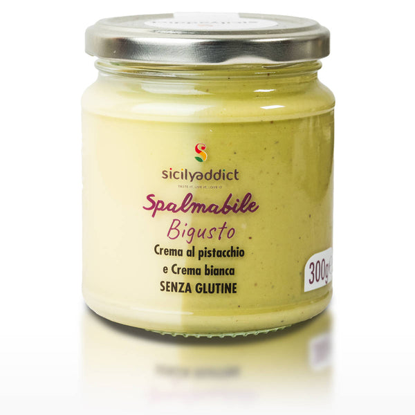 Crema bigusto al pistacchio e cioccolato bianco 300 g