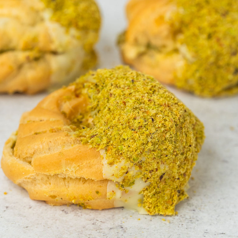 Zeppole al forno con pistacchio