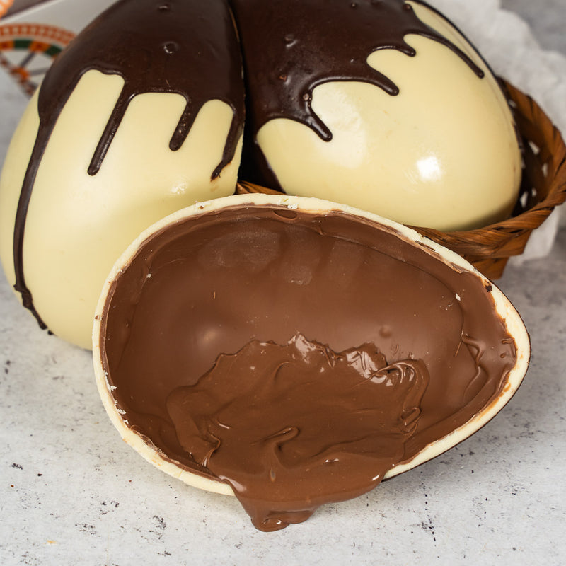 Uovo di Pasqua artigianale ai tre cioccolati 400g