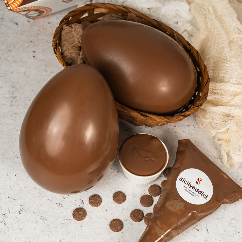 Uovo di Pasqua artigianale al cioccolato al latte 350g