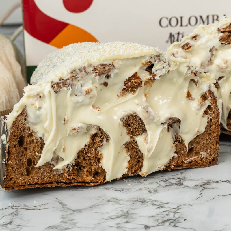 Colomba artigianale COCCOLONA 1,3kg extrafarcita con 500g di crema cocco