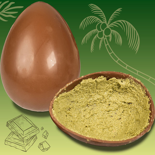 Uovo Dubai Chocolate Sceicco89 450g con crema di pistacchio e kataifi